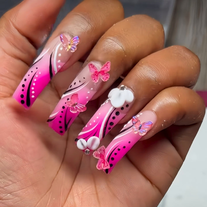 Artistic Butterfly Nail Art Bowlift