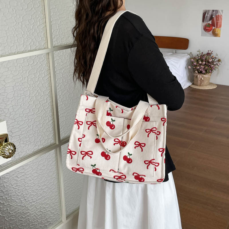 WoFloral Print Utility Tote Bag Bowlift