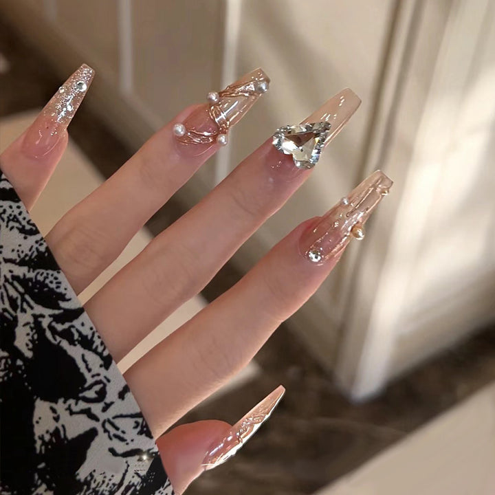 Ombre Press-On Nails with Glossy Finish Bowlift