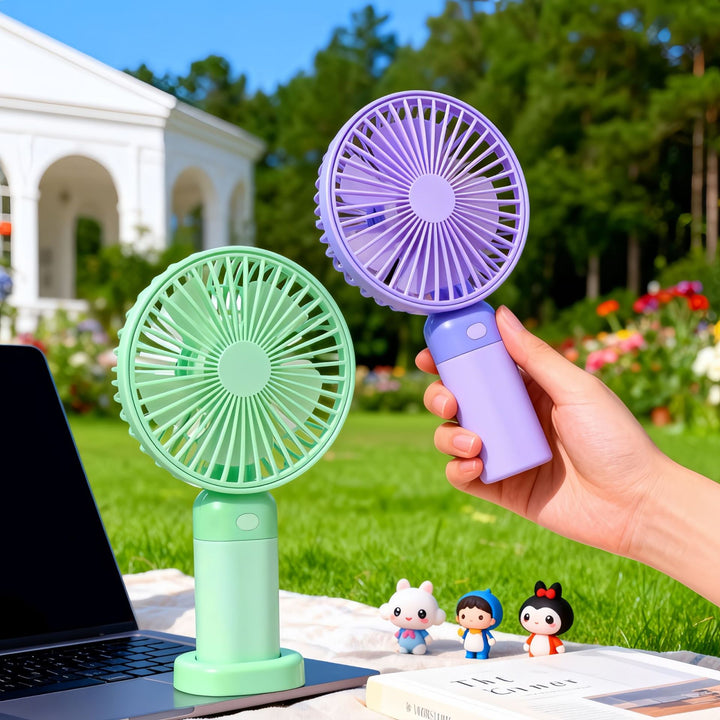 Women's portable mini fan with flexible tilt and powerful battery Bowlift
