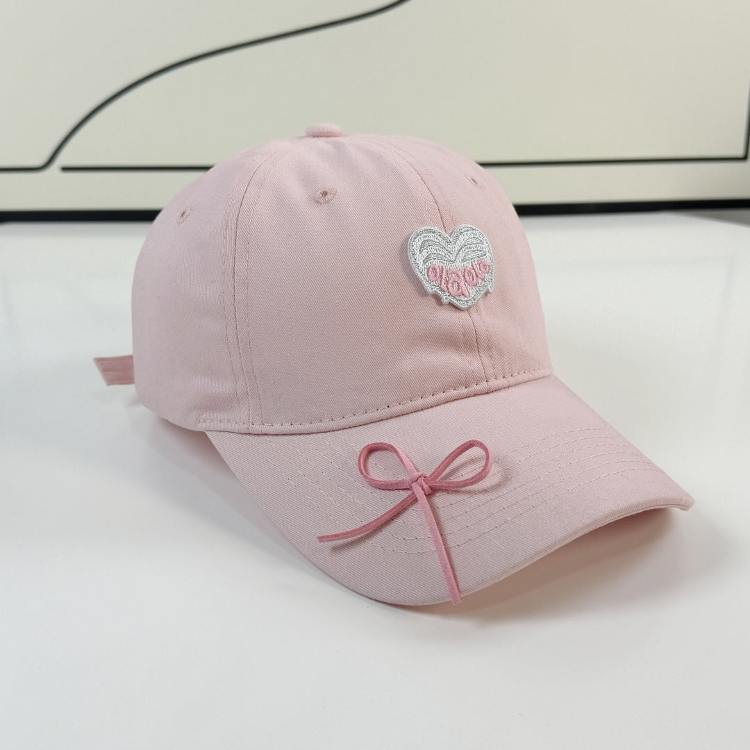 Women's Adjustable Embroidered Bow Cap Bowlift