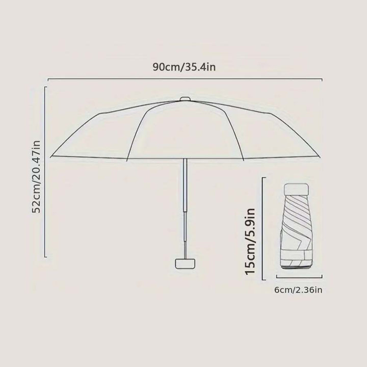 Compact foldable high UV protection travel umbrella with portable carrying case Bowlift