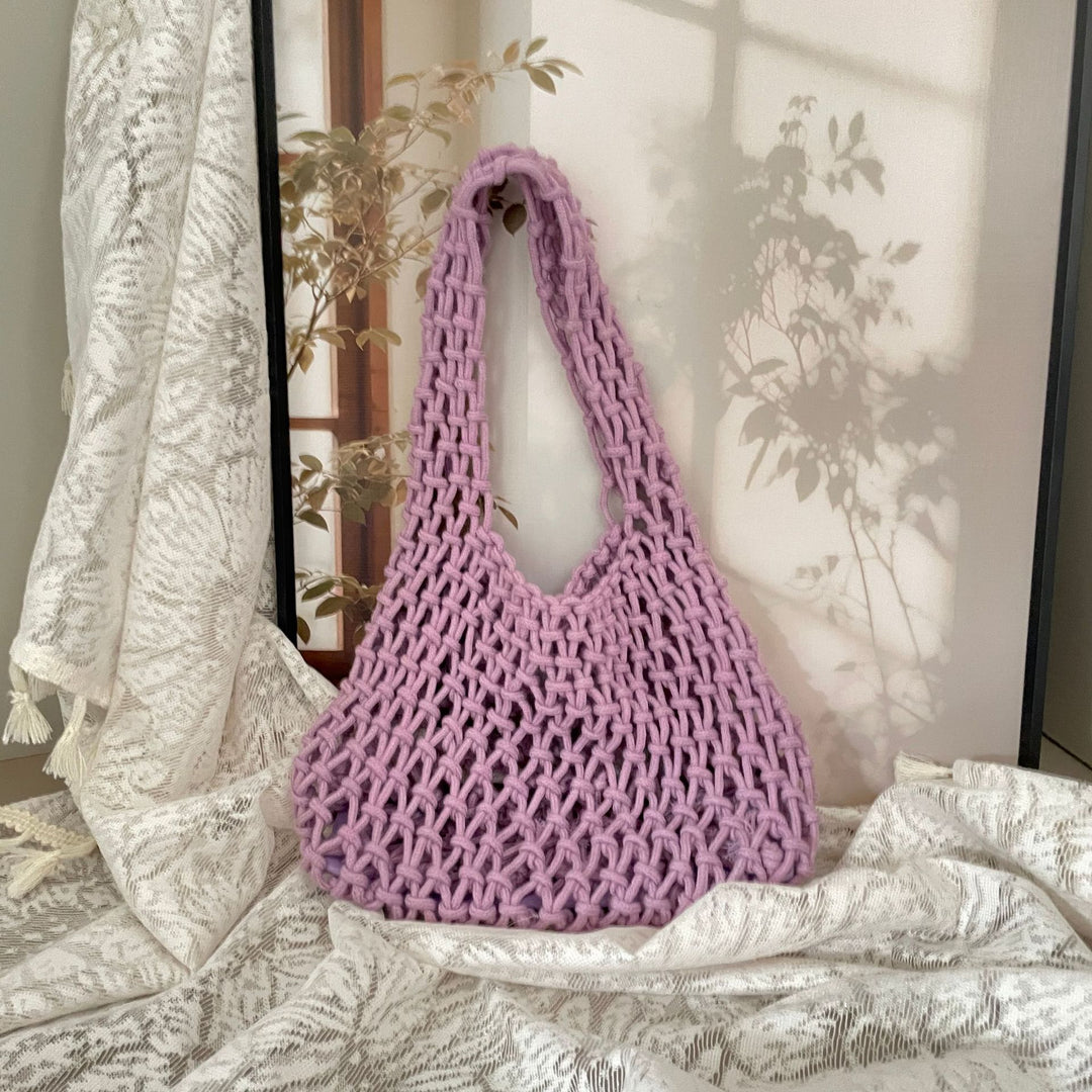Hand-knotted tote bag with unique design Bowlift