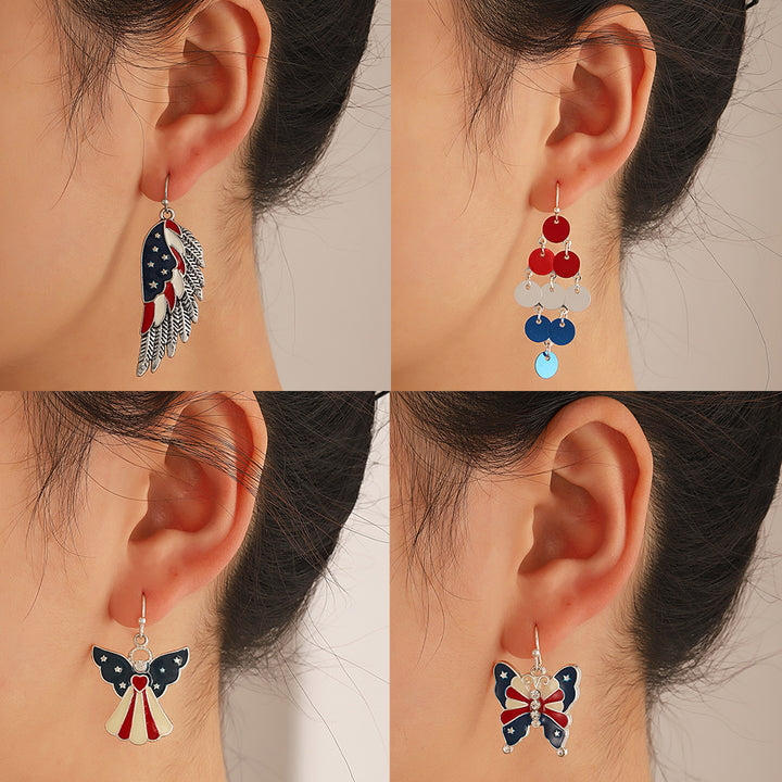 Women's unusual star-rose acrylic earrings with feather-light wearing comfort and fishhook closure Bowlift