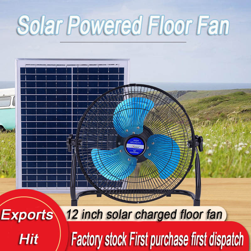 Women's Portable Solar Floor Fan with Silent Operation Bowlift