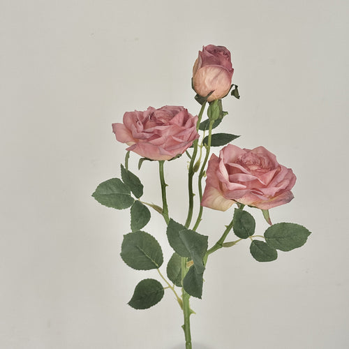 Elegant Faux Rose Floral Stem
