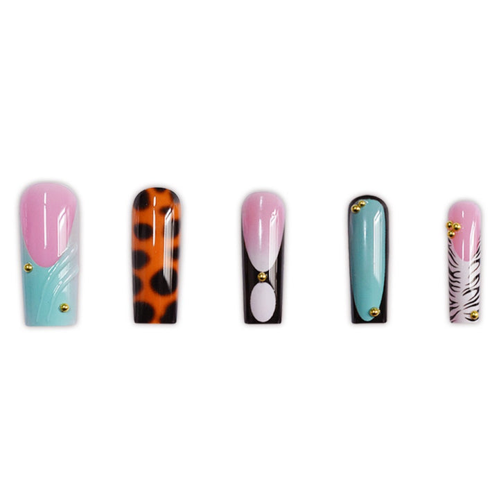 Artistic Long Acrylic Nail Enhancements Bowlift