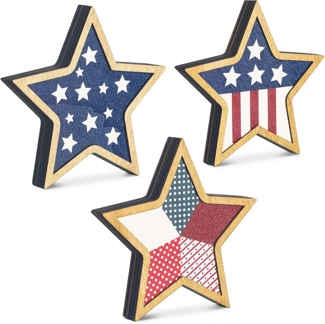 Unisex nan distressed layered farmhouse star wall sculpture with carved dimensional panels Bowlift