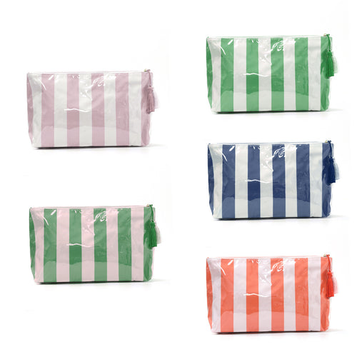 Cosmetic pouch with practical zipper and colorful checkered pattern Bowlift