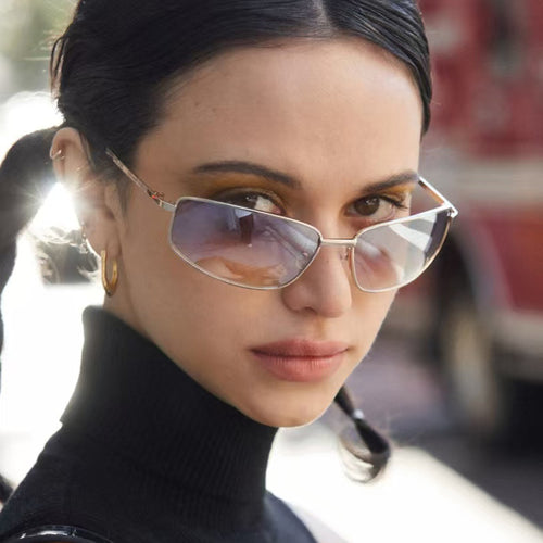Women's sporty sunglasses with stylish metal protection Bowlift