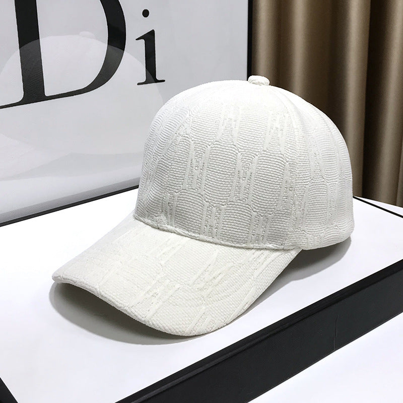Women's Textured Fabric Baseball Cap Bowlift