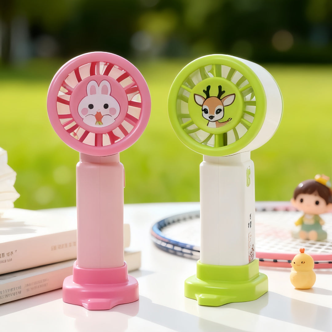 Ladies Portable Hand Fan in Playful Animal Design Bowlift