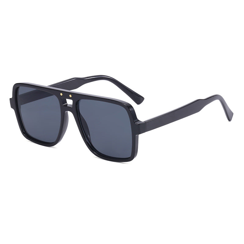 Women's square oversized sunglasses with trendy transparent frame Bowlift