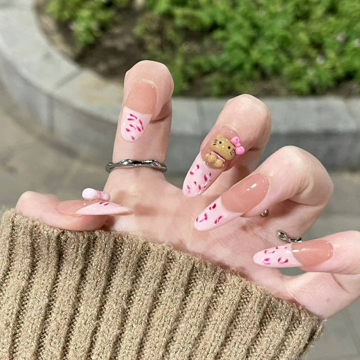 Decorative Animal-Themed Press-On Nail Extensions Bowlift