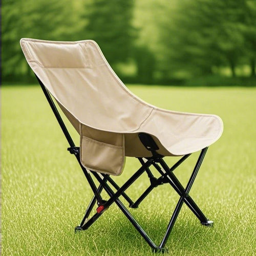 Portable heavy-duty folding camping chair with high-back breathable canvas, adjustable recline and carry bag Bowlift