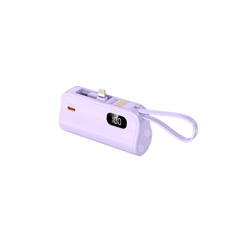 Portable power bank with integrated cables and LED display Bowlift