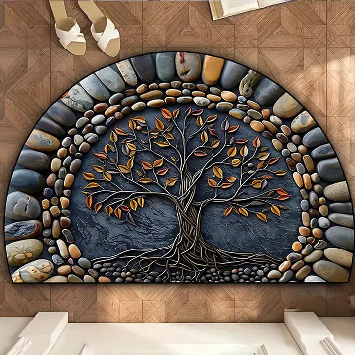 Decorative Half-Circle Door Mat