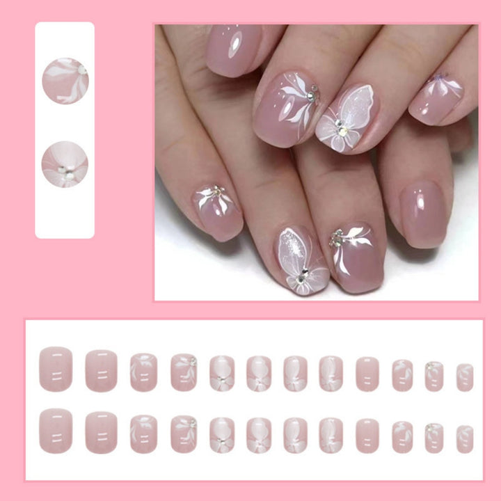 Artistic Butterfly-Inspired Nail Extensions Bowlift