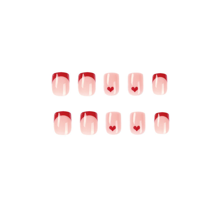 Artistic Heart Design Press-On Nail Set Bowlift
