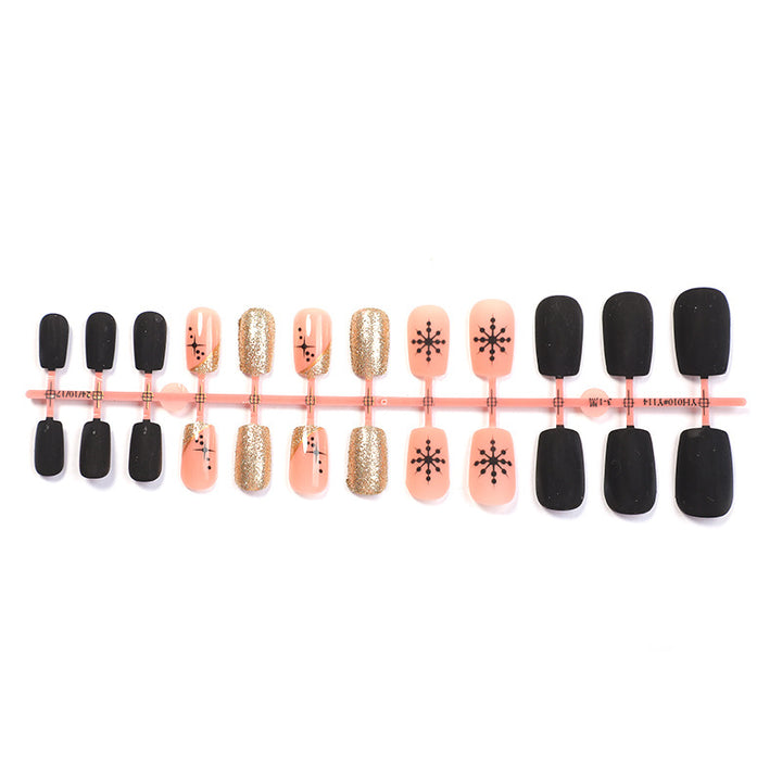 Creative acrylic nail set with festive design Bowlift
