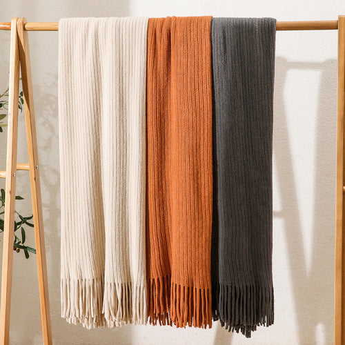 Cozy Knitted Throw Blanket