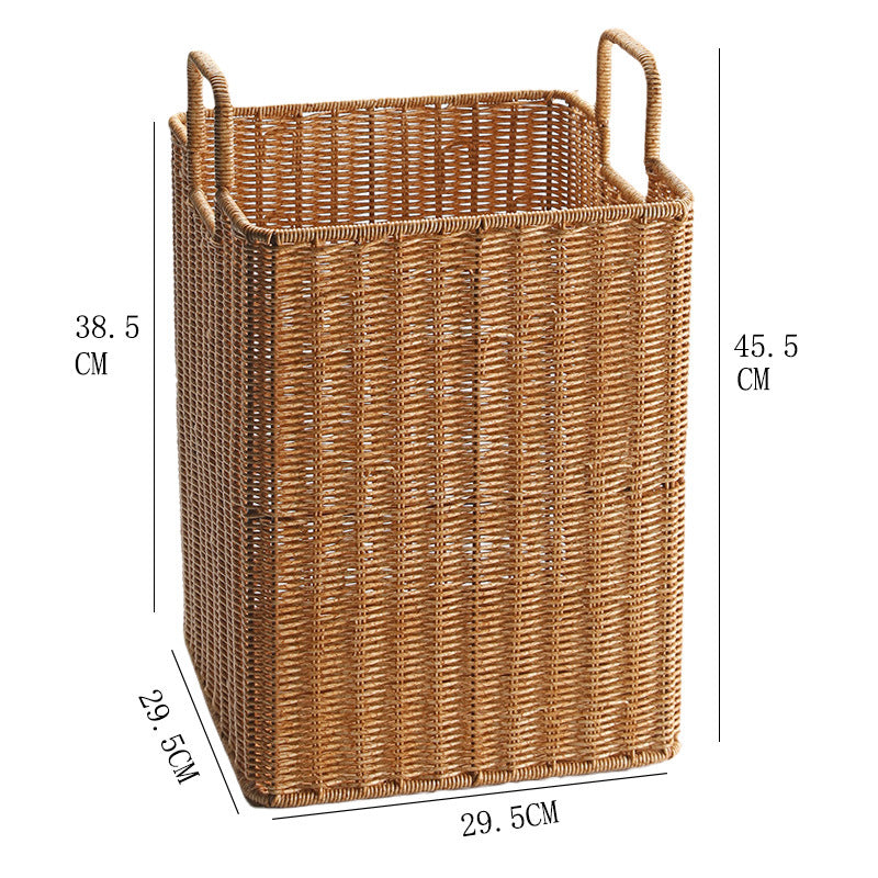 Handwoven Storage Bin with Sturdy Handles Bowlift