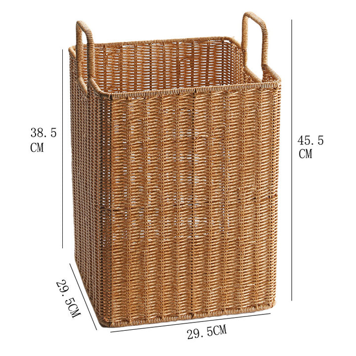 Handwoven Storage Bin with Sturdy Handles Bowlift