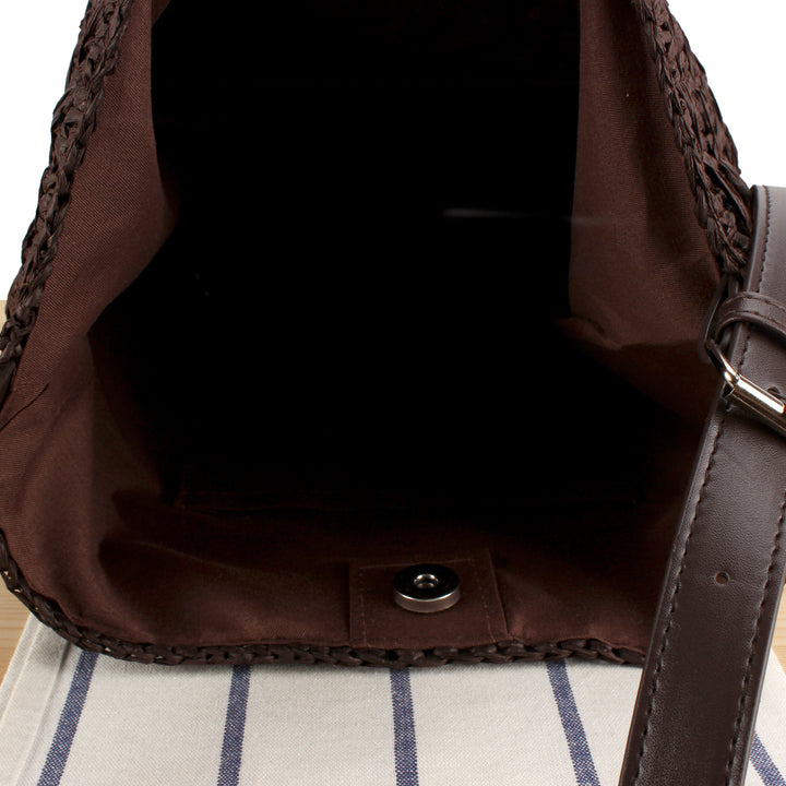 Handcrafted Practical Shoulder Bag with Structure Pattern Bowlift