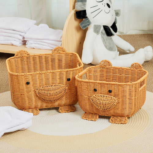 Fish-Shaped Woven Storage Basket Bowlift