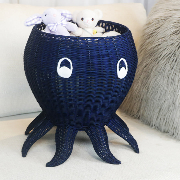 Cute Octopus-Shaped Woven Planter Bowlift