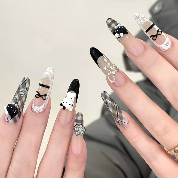 Premium Decorative Nail Art Press-On Set Bowlift