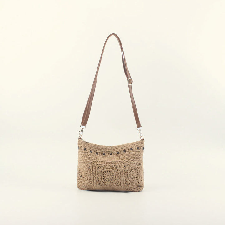 Crochet shoulder bag with stylish accents Bowlift