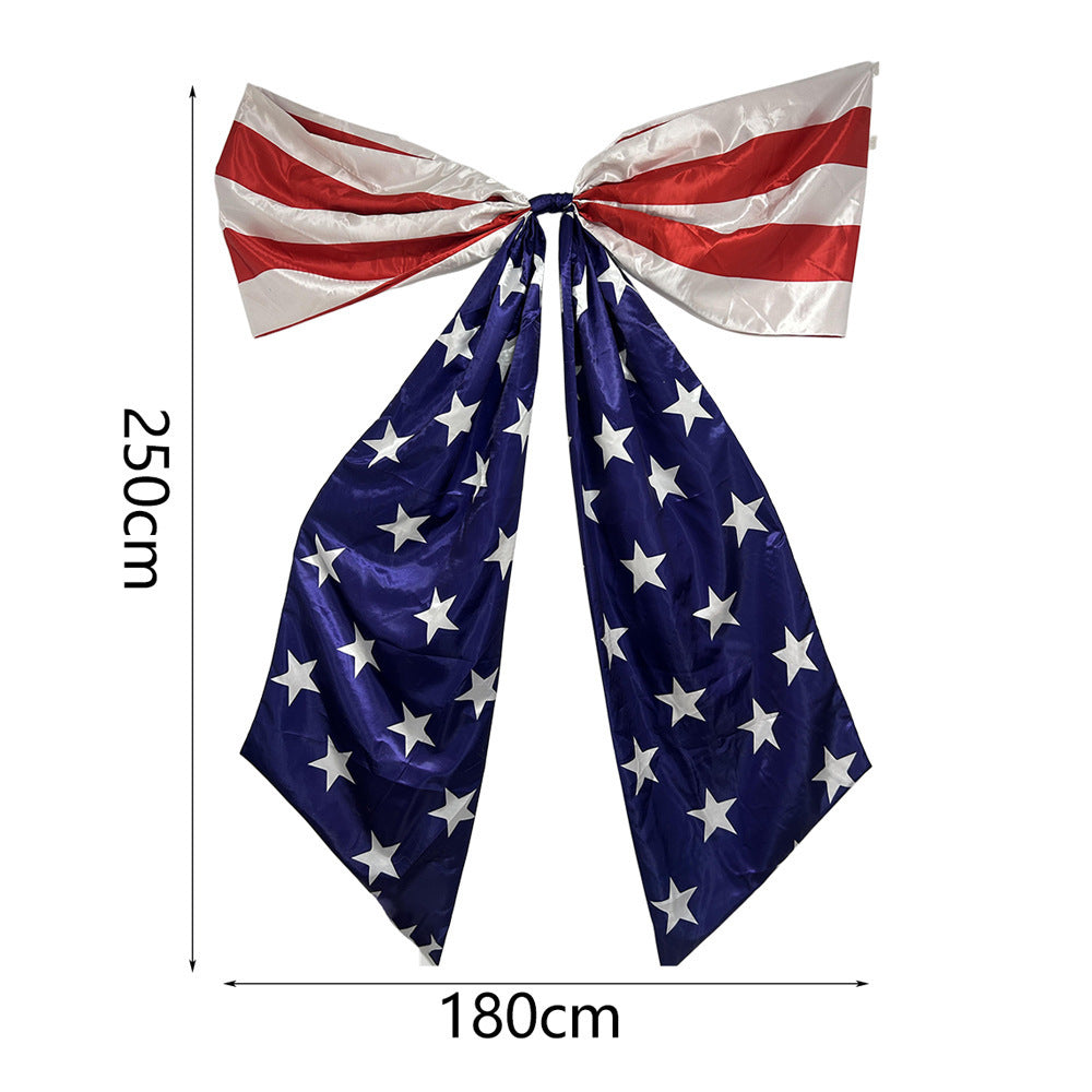 Independence Day Patriotic Gazebo Drapery and Oversized Bow Bunting Set Bowlift