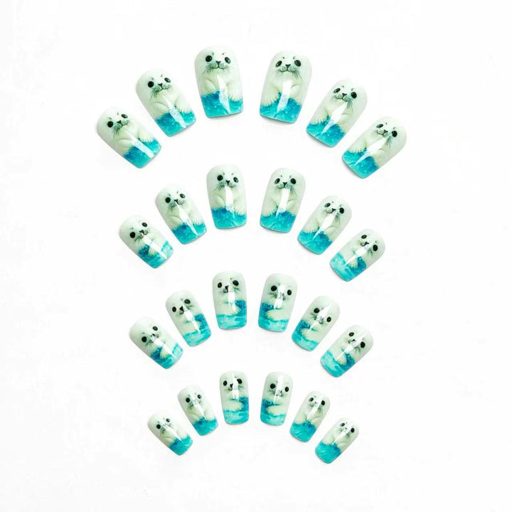 3D Seal-Themed Nail Art Bowlift