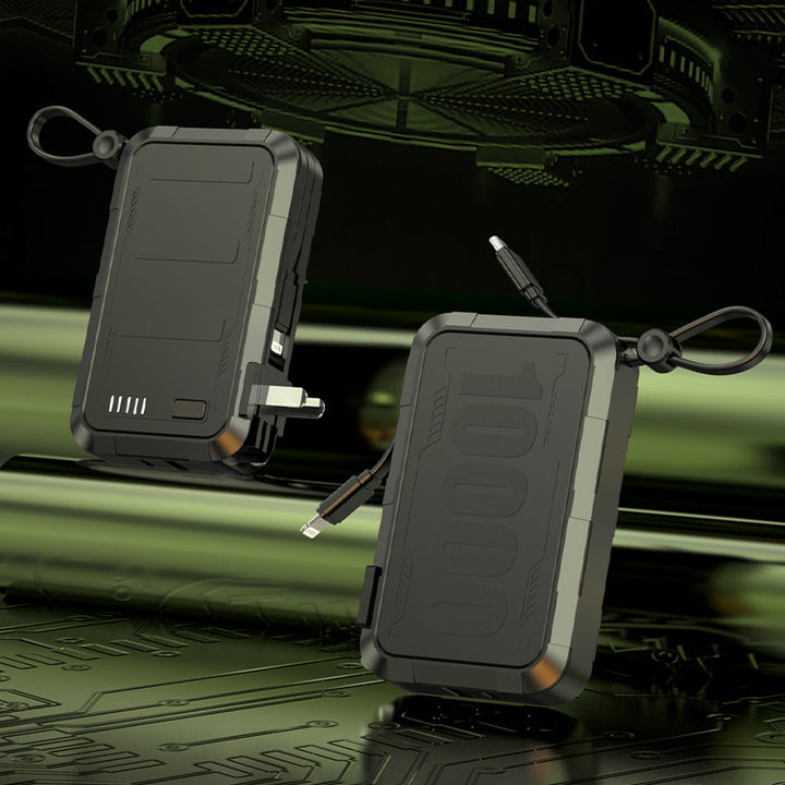 Portable power bank with robust housing and integrated fast charging function Bowlift