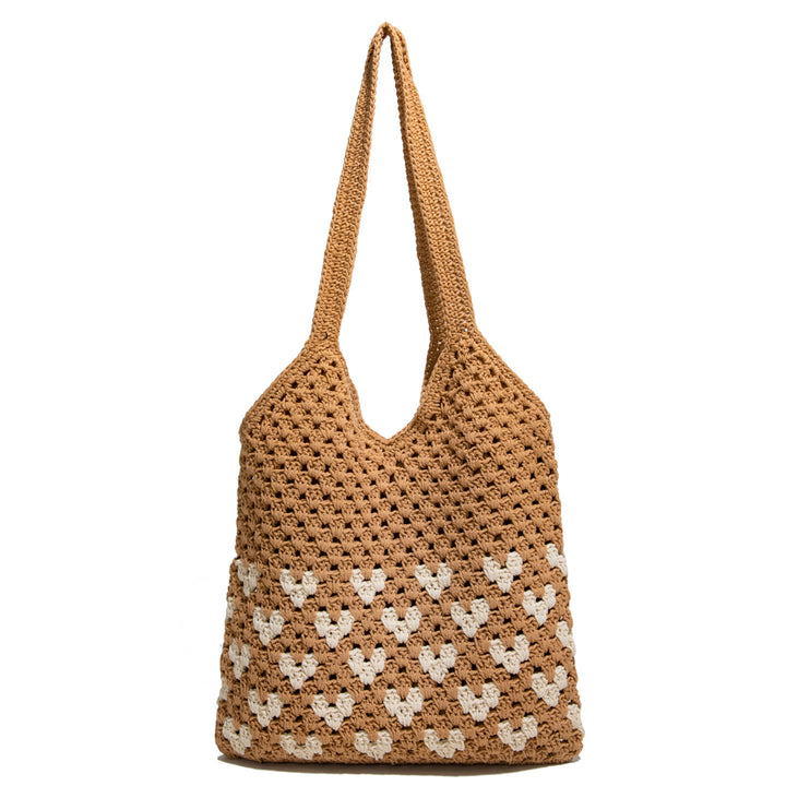 Hand-knotted tote bag in heart design Bowlift