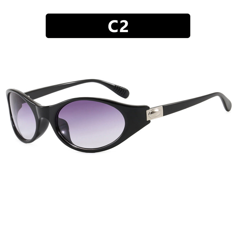 Ladies stylish sunglasses in elegant oval design with protective UV filter Bowlift