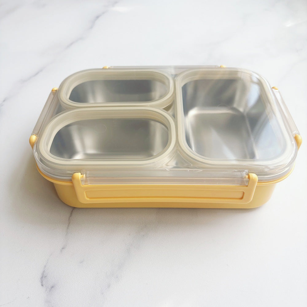 Three-Compartment Stainless Steel Bento Lunchbox Bowlift