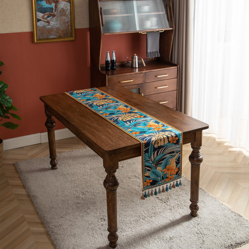 Floral Embroidered Table Runner