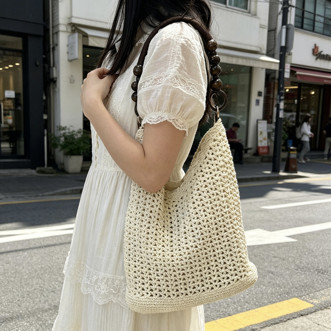 Trendy Macrame Tote Bag Bowlift