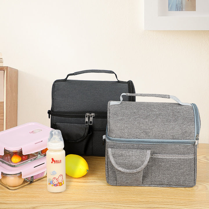 Insulated lunch bag with multi-compartment organizer and adjustable shoulder strap Bowlift