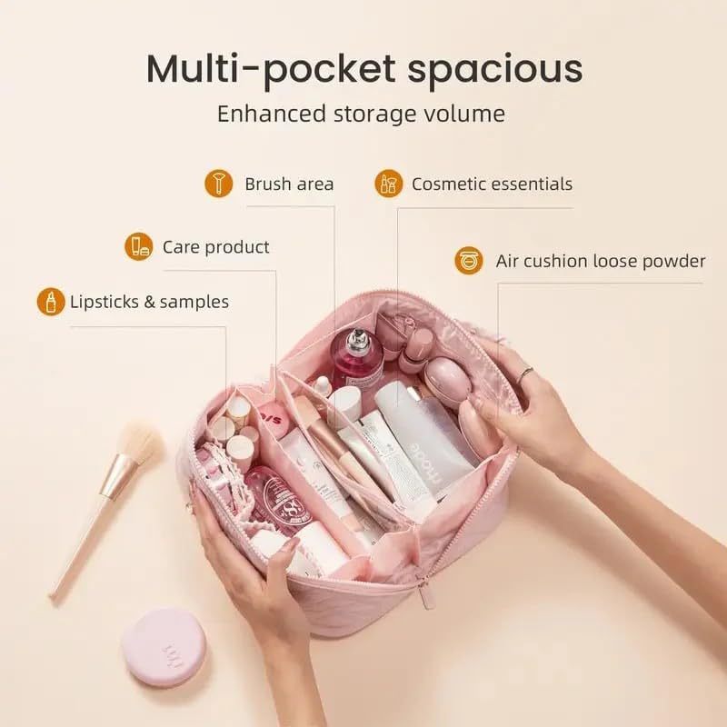 Cosmetic Storage Bag with Structured Design Bowlift