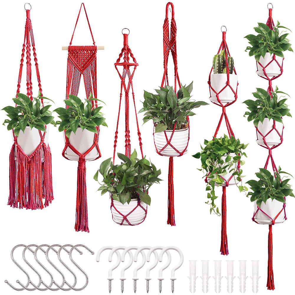 Macrame Plant Hanger Set Bowlift
