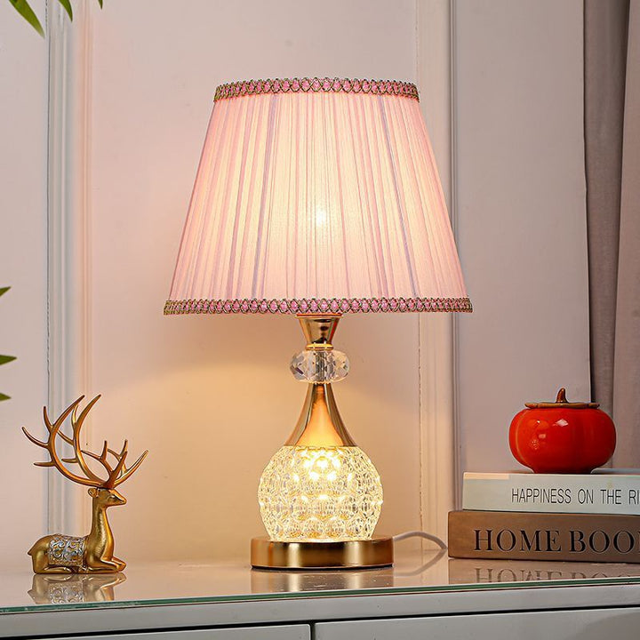 Elegant Crystal Base Accent Lamp