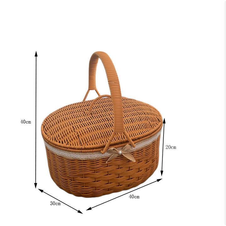 Natural Woven Market Basket Bowlift