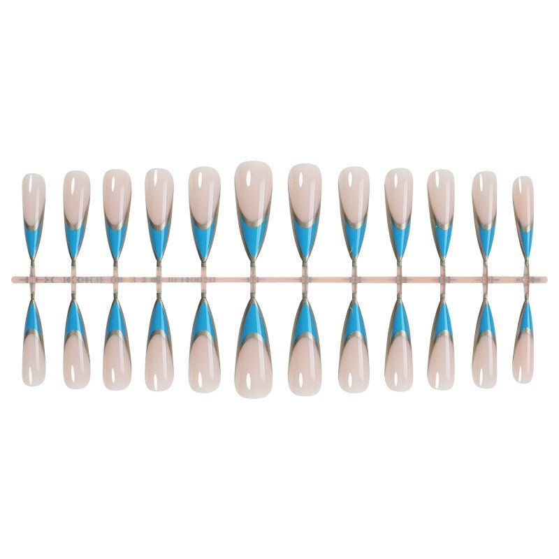 Acrylic nail set with stylish, asymmetrical designs Bowlift