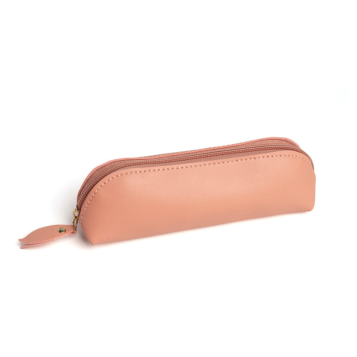Premium Leather Zippered Pencil Case Bowlift