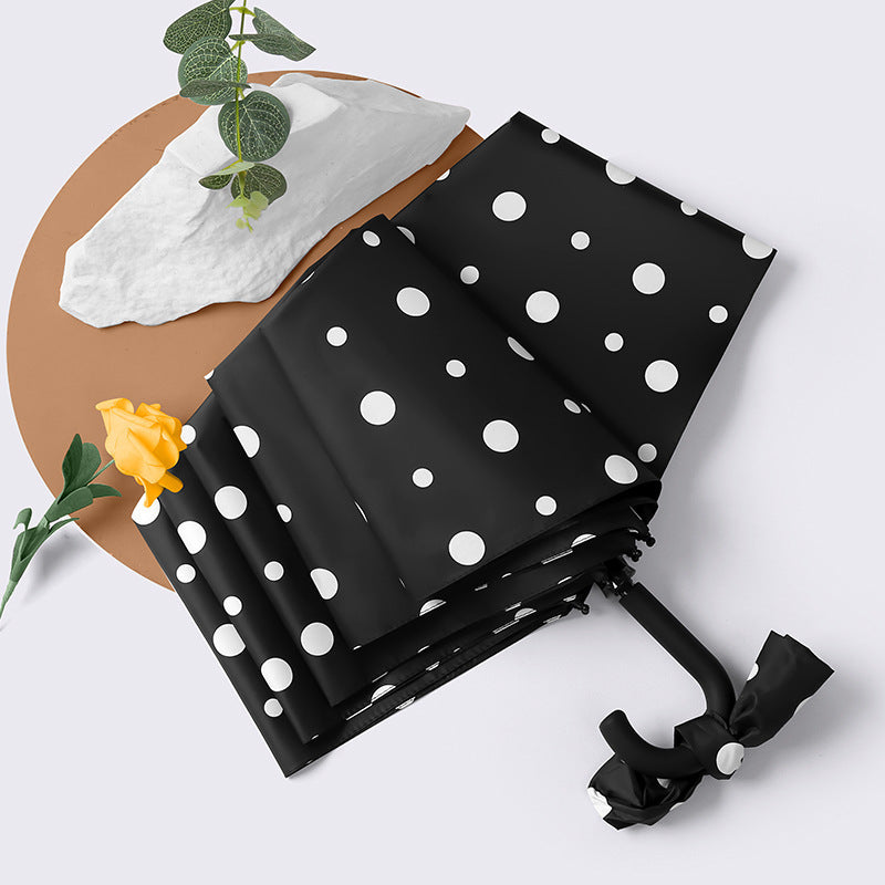 Ladies elegant folding umbrella with heart-shaped design Bowlift