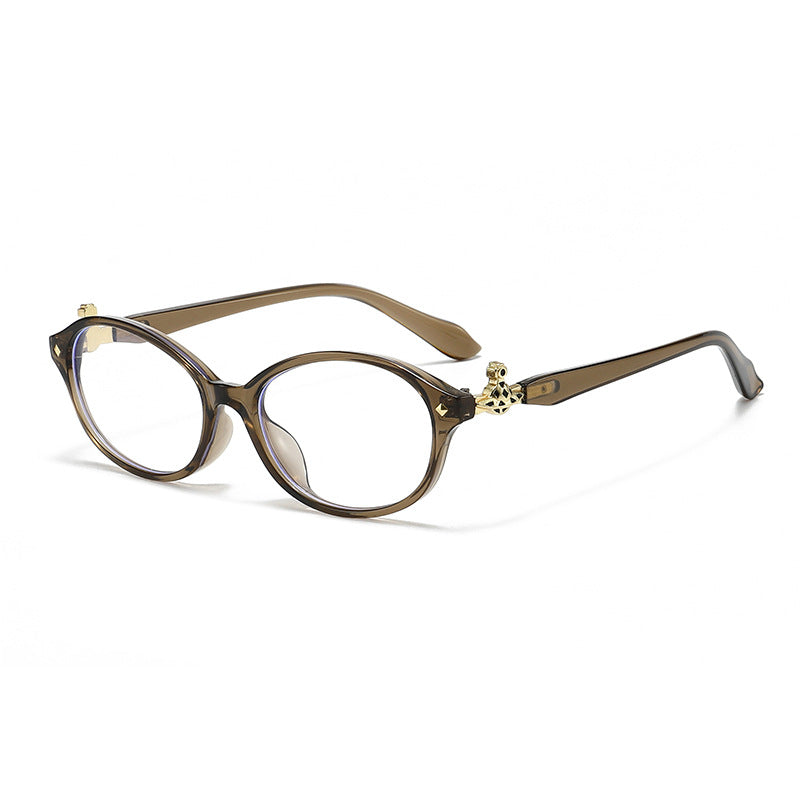 Women's fashionable optical glasses in elegant oval design with golden accents Bowlift