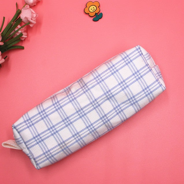 Textured Plaid Pencil Case Bowlift